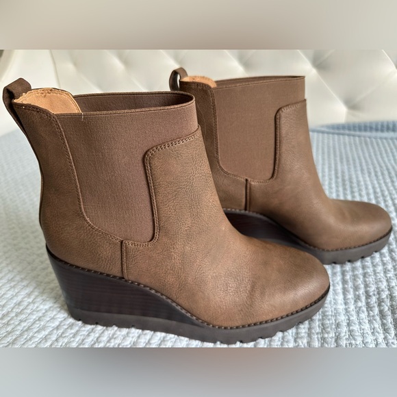 Crown Vintage Marleen Wedge Chelsea Boot Brown like new - Picture 5 of 7